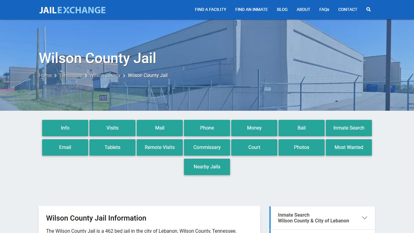 Wilson County Jail, TN Inmate Search, Information